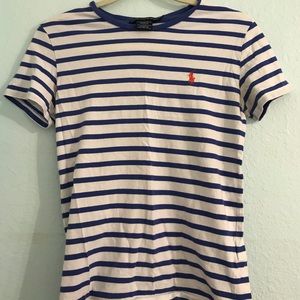 Striped polo medium shirt
